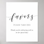 Moderne kalligraphische Gastgeschenke Hochzeiten s Poster (Vorne)