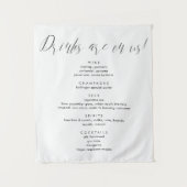 Moderne kalligraphische Getränke auf unserer Hochz Wandteppich (Vorderseite)