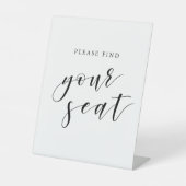 Moderne kalligraphische Hochzeit Bitte suchen Sie  Sockelschild (Vorderseite)