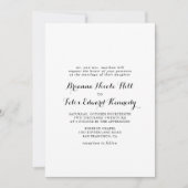 Moderne kalligraphische Hochzeit Einladung (Vorderseite)