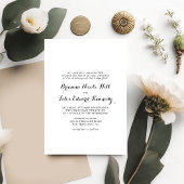 Moderne kalligraphische Hochzeit Einladung