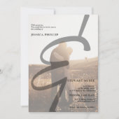 Moderne kalligraphische Hochzeit Einladung (Vorderseite)