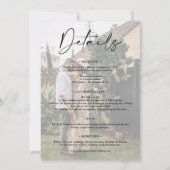 Moderne kalligraphische Hochzeit Einladung (Rückseite)