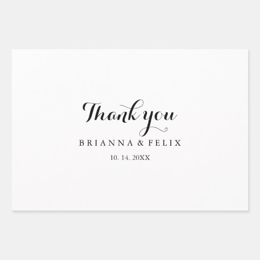 Moderne kalligraphische Hochzeit Geschenkpapier Set (Vorderseite)