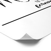 Moderne kalligraphische Hochzeit in Love Memory Pr Poster (Ecke)