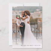 Moderne kalligraphische Hochzeit nach dem Party Fo Einladung (Rückseite)