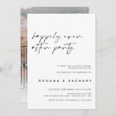 Moderne kalligraphische Hochzeit nach dem Party Fo Einladung (Vorne/Hinten)