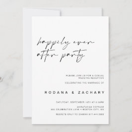 Moderne kalligraphische Hochzeit nach dem Party Fo Einladung