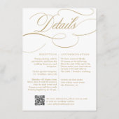 Moderne kalligraphische Hochzeit ohne Gold und Wei Begleitkarte (Vorderseite)