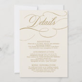 Moderne kalligraphische Hochzeit ohne Gold und Wei Einladung (Rückseite)