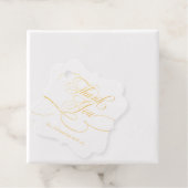 Moderne kalligraphische Hochzeit ohne Gold und Wei Geschenkanhänger (Mit Box)