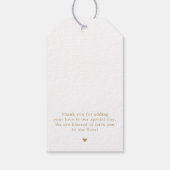 Moderne kalligraphische Hochzeit ohne Gold und Wei Geschenkanhänger (Rückseite)