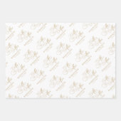 Moderne kalligraphische Hochzeit ohne Gold und Wei Geschenkpapier Set (Vorderseite)