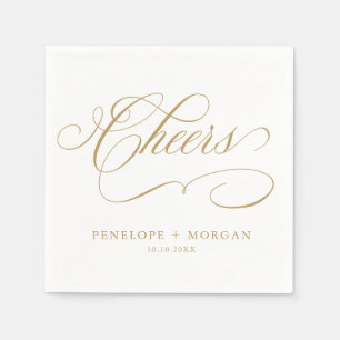 Moderne kalligraphische Hochzeit ohne Gold und Wei Serviette