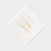 Moderne kalligraphische Hochzeit ohne Gold und Wei Servietten Mit Folie (Rechts)