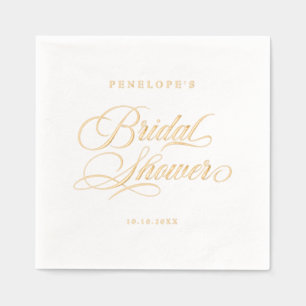 Moderne kalligraphische Hochzeit ohne Gold und Wei Servietten Mit Folie