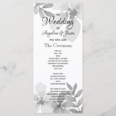 Moderne kalligraphische Hochzeit Programm (Vorderseite)