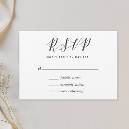 Moderne kalligraphische Hochzeit RSVP