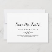 Moderne kalligraphische Hochzeit Save The Date (Vorderseite)