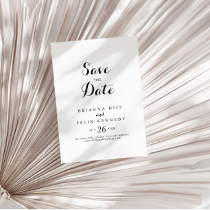 Moderne kalligraphische Hochzeit Save The Date