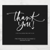 Moderne kalligraphische Hochzeit Schaumweinetikett (Einzelnes Label)