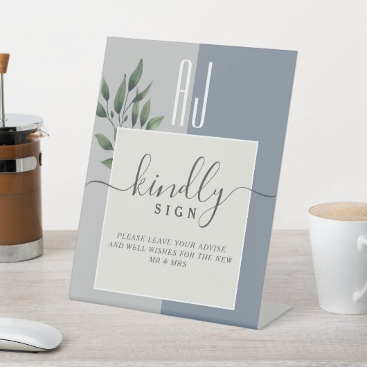 Moderne kalligraphische Hochzeit Sockelschild (In SItu)