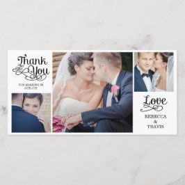 Moderne kalligraphische Hochzeit Vielen Dank Karte