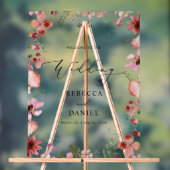 Moderne kalligraphische Hochzeit Willkommen Acrylschild (Neutral)