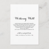 Moderne kalligraphische Hochzeit wünscht sich eine Begleitkarte (Vorderseite)