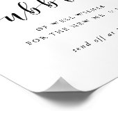 Moderne kalligraphische Hochzeitblase absenden Zei Poster (Ecke)