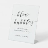 Moderne kalligraphische Hochzeitblase abwerfen Sockelschild (Vorderseite)