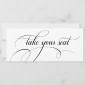 Moderne kalligraphische Hochzeiten nehmen Sie Ihre Einladung (Rückseite)