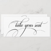 Moderne kalligraphische Hochzeiten nehmen Sie Ihre Einladung (Vorne/Hinten)