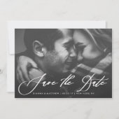 Moderne kalligraphische Hochzeiten retten das Date Save The Date (Vorderseite)