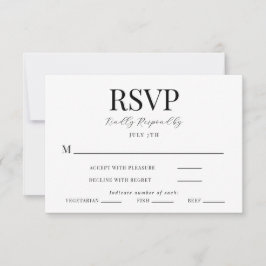 Moderne kalligraphische Hochzeitkarte RSVP
