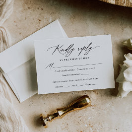 Moderne kalligraphische Hochzeitkarte RSVP Card Karte