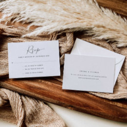 Moderne kalligraphische Hochzeitkarte RSVP Karte