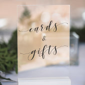 Moderne kalligraphische Hochzeitkarten und Geschen Acrylschild