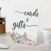 Moderne kalligraphische Hochzeitkarten und Geschen Sockelschild (In SItu)