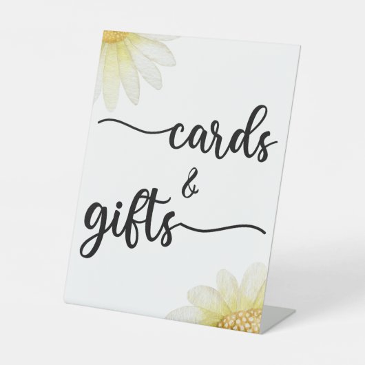 Moderne kalligraphische Hochzeitkarten und Geschen Sockelschild (Vorderseite)