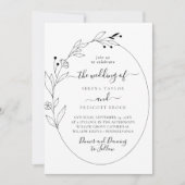 Moderne kalligraphische Hochzeitseinladung Einladung (Vorderseite)