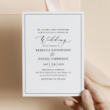 Moderne kalligraphische Hochzeitseinladungen