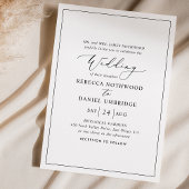 Moderne kalligraphische Hochzeitseinladungen Einladung
