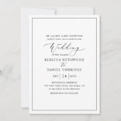 Moderne kalligraphische Hochzeitseinladungen Einladung (Vorderseite)