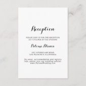 Moderne kalligraphische Hochzeitsempfehlung Begleitkarte (Vorderseite)