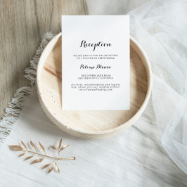 Moderne kalligraphische Hochzeitsempfehlung Begleitkarte