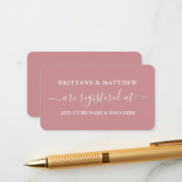 Moderne kalligraphische Hochzeitskanzlei Dusty Ros