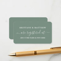 Moderne kalligraphische Hochzeitskanzlei Sage Gree
