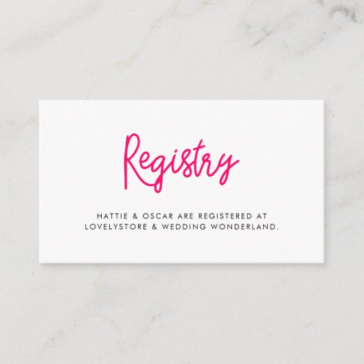 Moderne kalligraphische Hochzeitskarte Begleitkarte (Vorderseite)