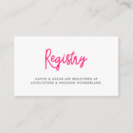 Moderne kalligraphische Hochzeitskarte Begleitkarte